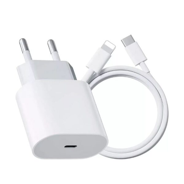 Fonte USB-C + Cabo Carregador iPhone Lightning