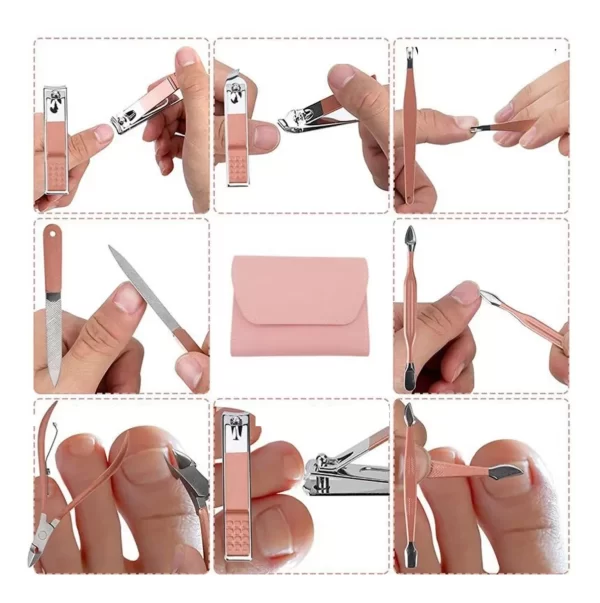 Kit Manicure e Pedicure 16 Peças com Bolsa Dobrável - Image 4