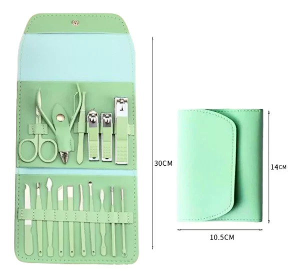 Kit Manicure e Pedicure 16 Peças com Bolsa Dobrável - Image 6