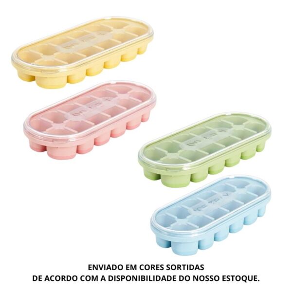 Forma de Gelo com Tampa Fundo de Silicone Flexível - Image 8