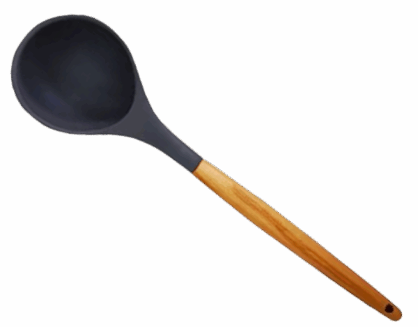 Concha de Silicone Cabo Madeira 30CM